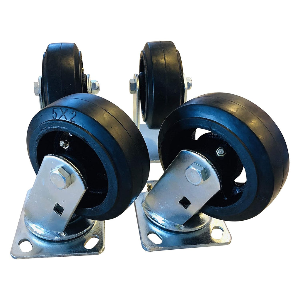 4-Pack Rubber Wheel Casters D333