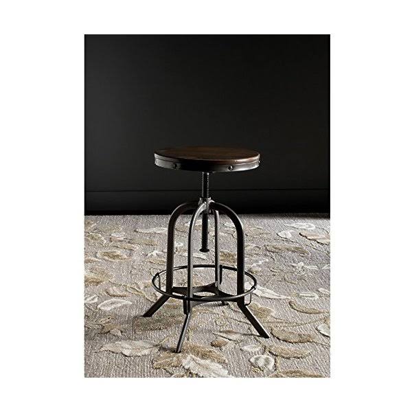 Burnt Oak Swivel Stool L984
