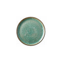 Black Green Stoneware Plate V14210
