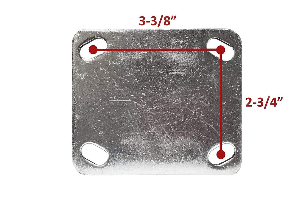4-Pack Rubber Wheel Casters D333