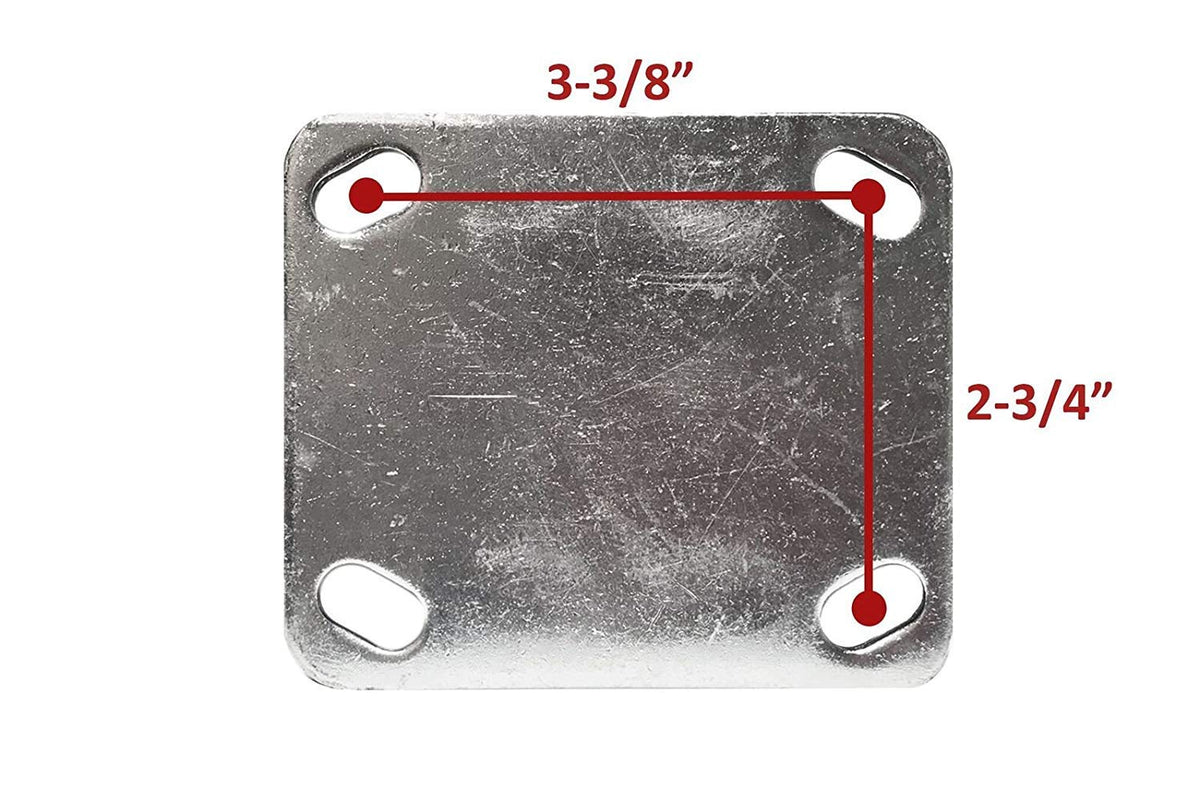 4-Pack Rubber Wheel Casters D333