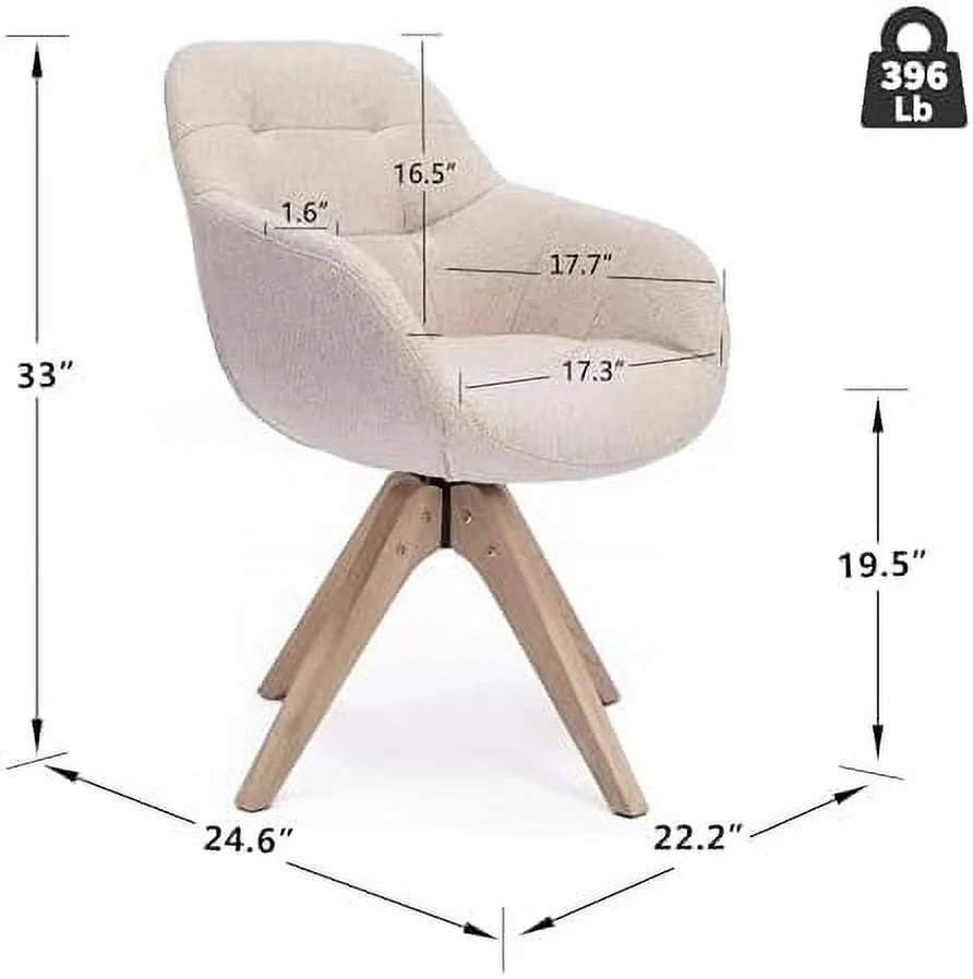 Mid Century Modern Fabric Accent Chair with Oak Wood Legs Z3652