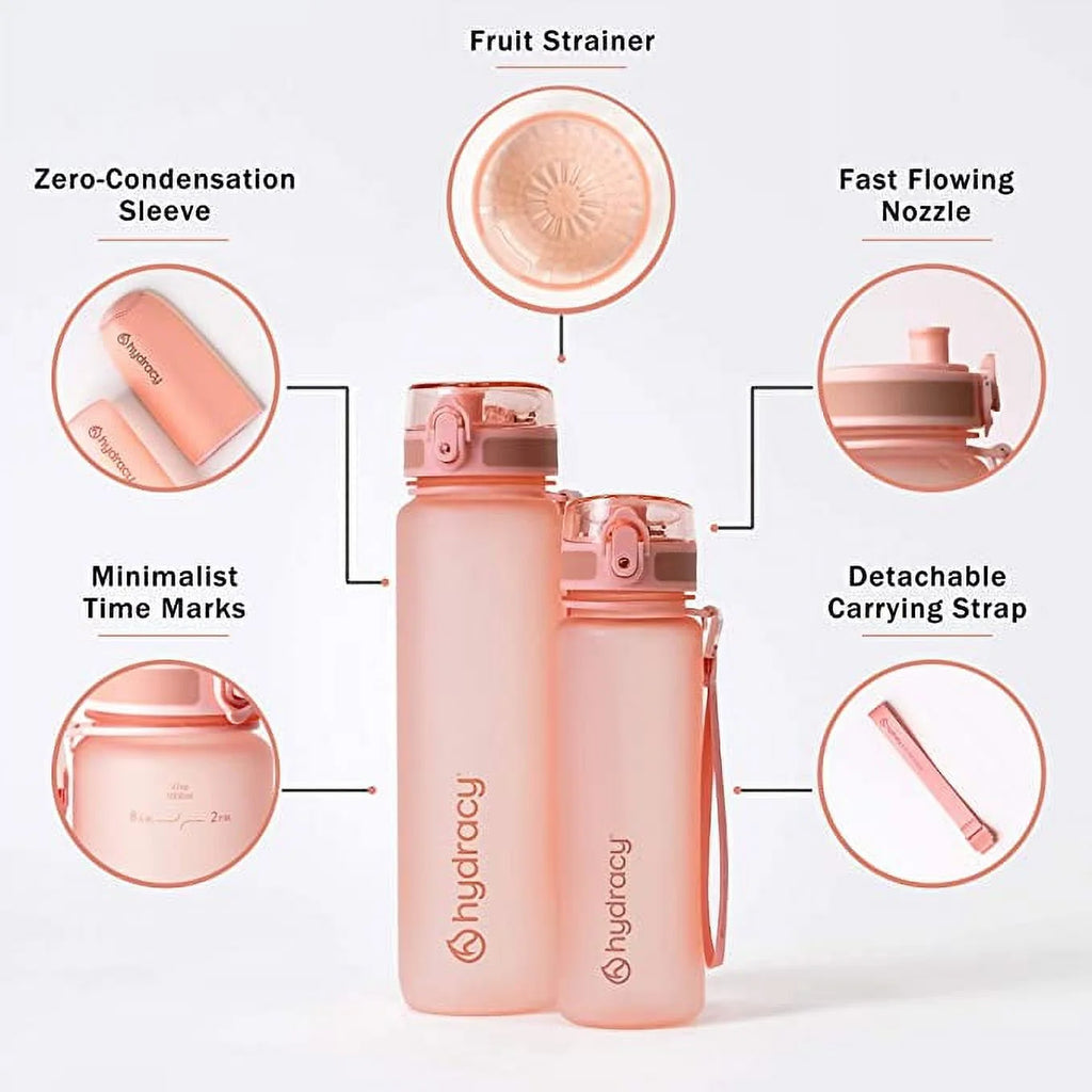 Rose Gold 32 Oz Water Bottle with Fruit Infuser Strainer G25761