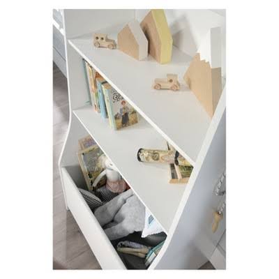 Soft White 3-Shelf Kids Bookcase C400