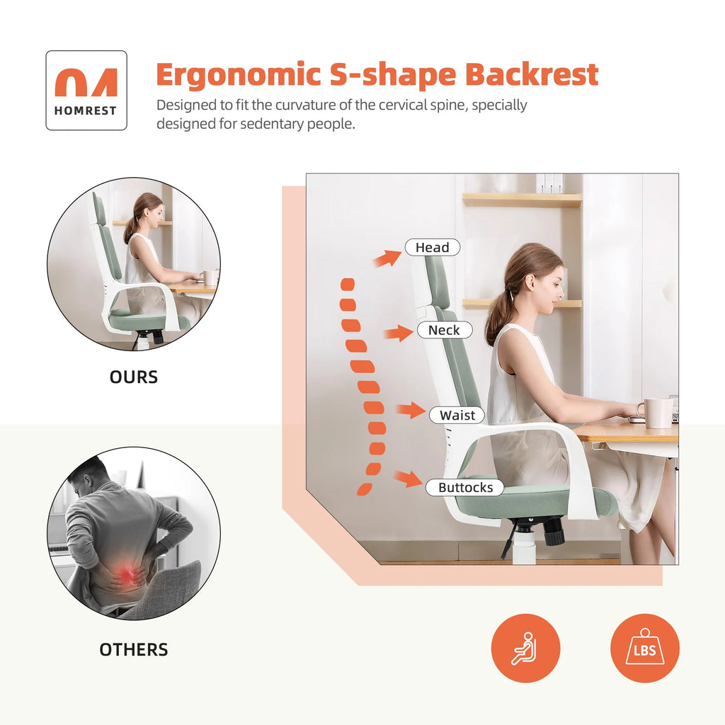 Green Ergonomic Office Chair W473