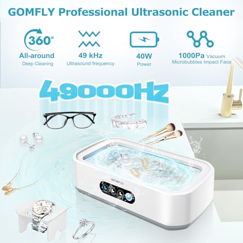 49kHz Ultrasonic Jewelry Cleaner, 22 oz Stainless Steel Tank X4031
