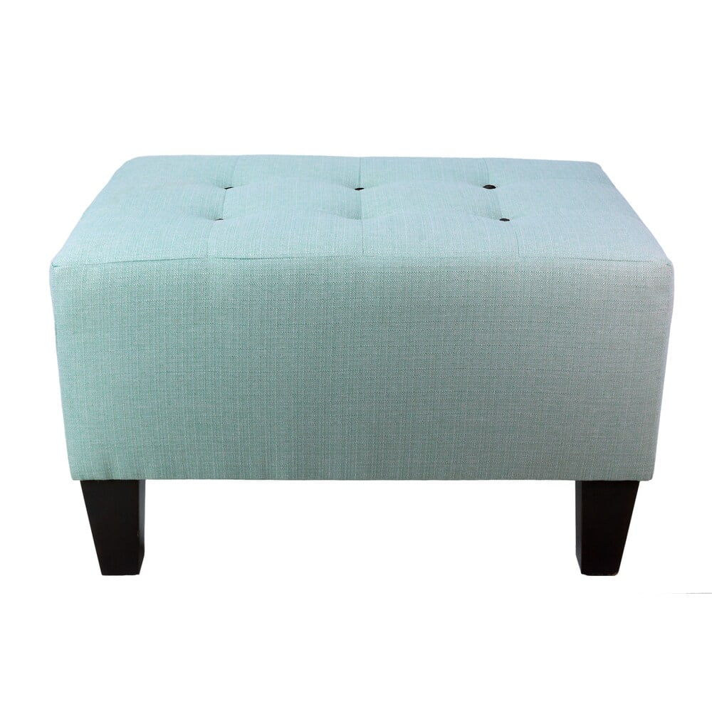 Sea Mist Button Tufted Upholstered Ottoman M502