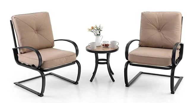 Black Round Metal Outdoor Side Table N25296