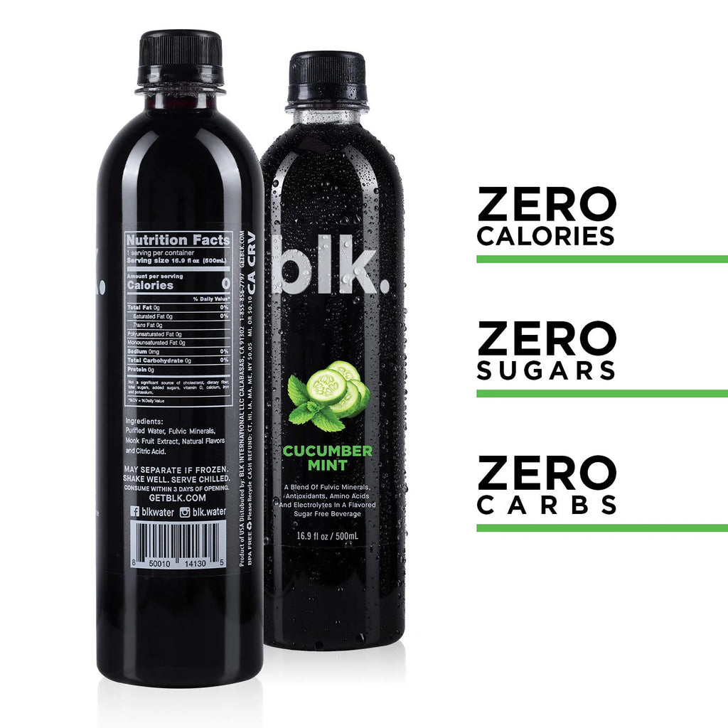 Cucumber Mint Fulvic Enriched Water 16.9oz / 500ml (12 Pack) R193