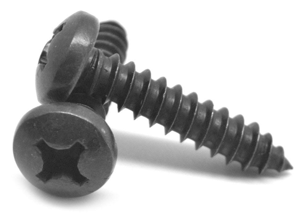 Black Oxide Phillips Pan Head Sheet Metal Screw T63835