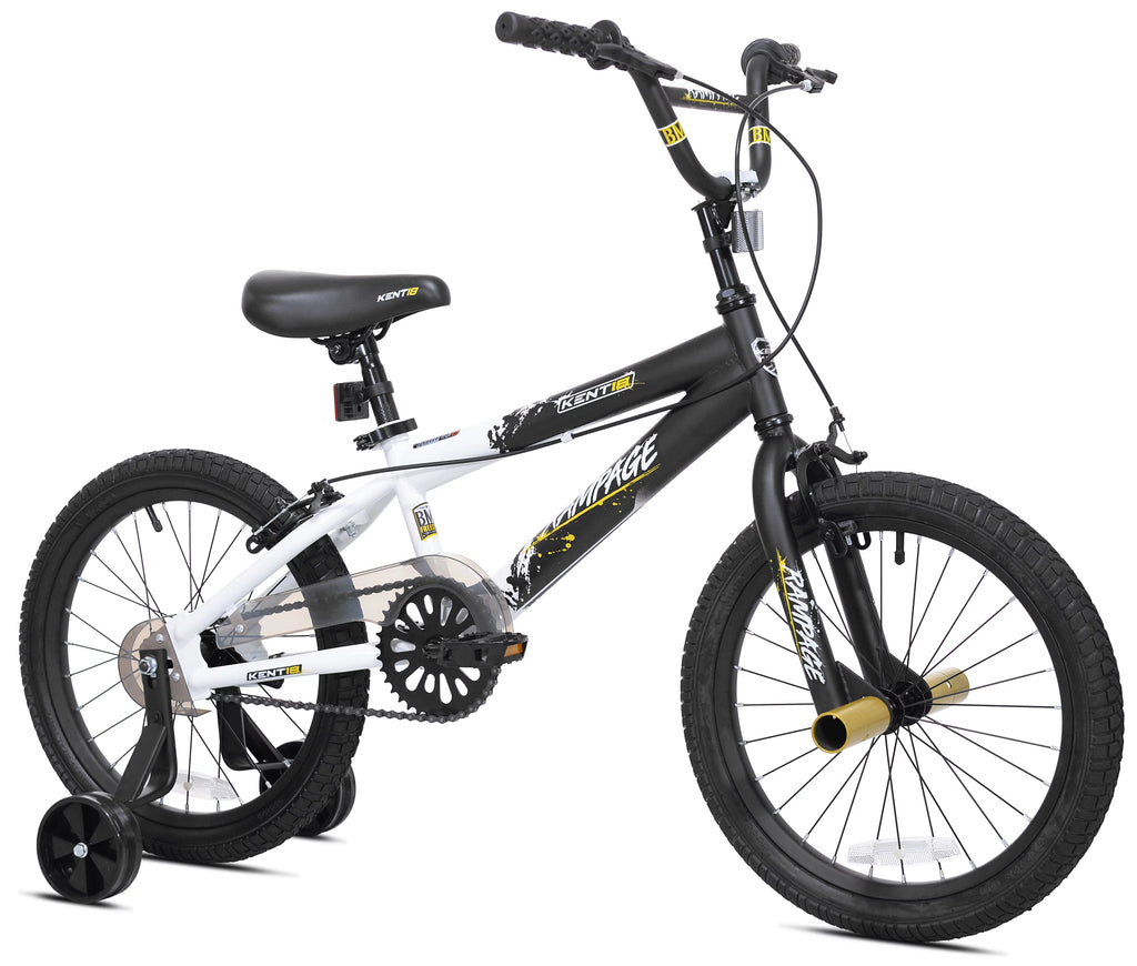 18 in. White and Black Bike A6941