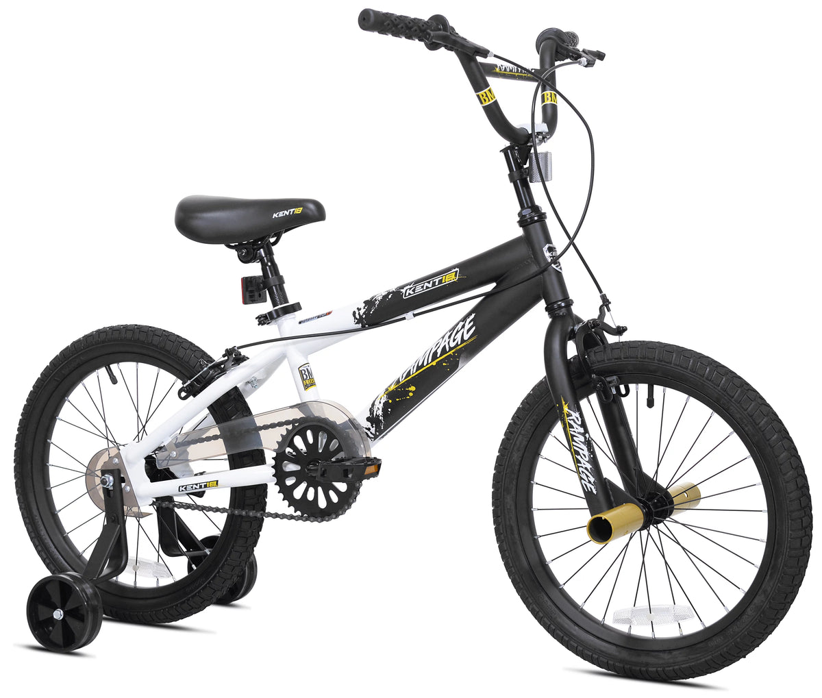 18 in. White and Black Bike A6941