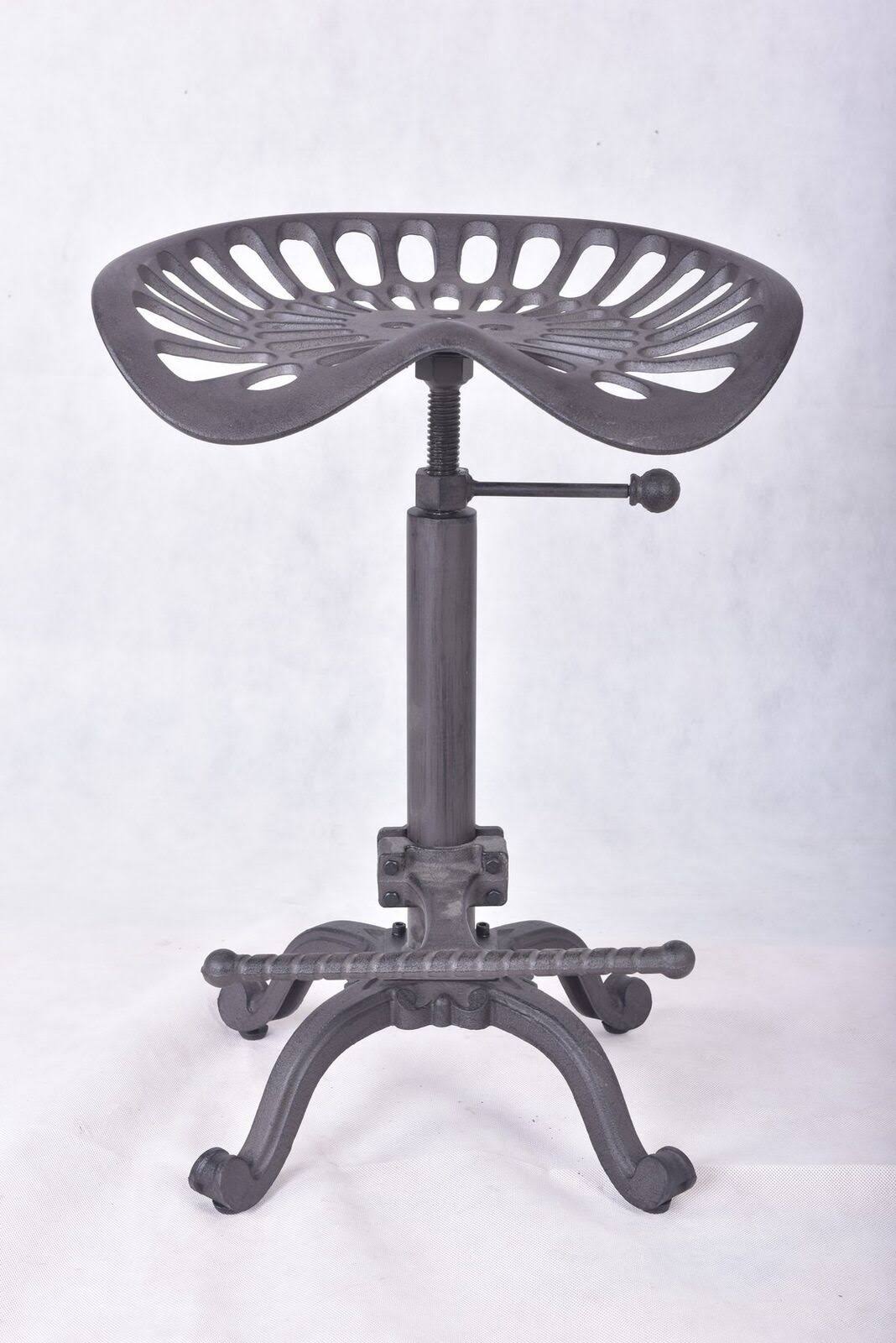 Rustic Industrial Farmhouse Tractor Seat Adjustable Bar Stool N679