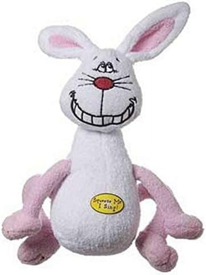 White Rabbit Plush Dog Toy, 8-Inch H85159