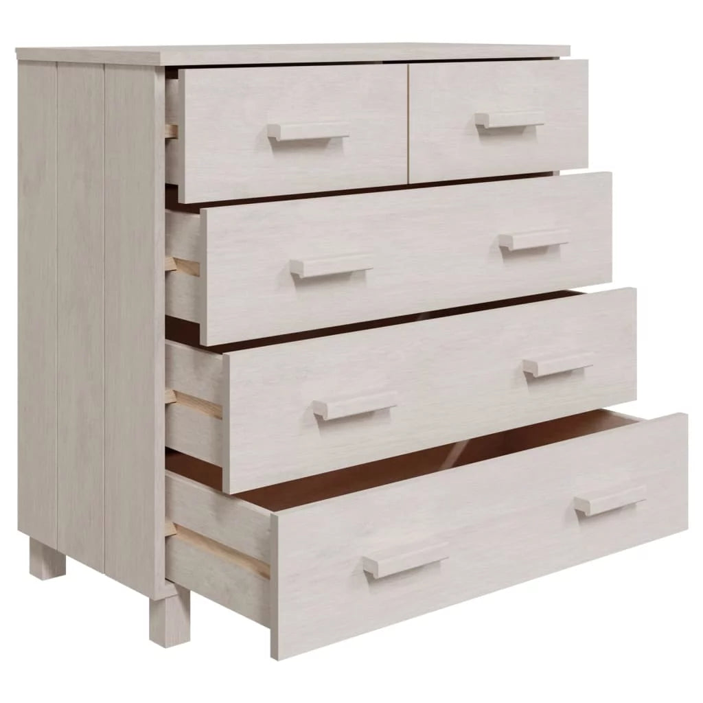 White Solid Wood Pine Sideboard A51679