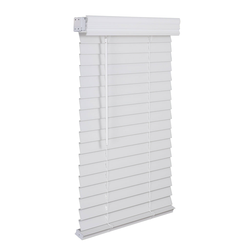 Cordless Faux Wood Blind White H4830