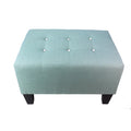 Sea Mist Button Tufted Upholstered Ottoman M502