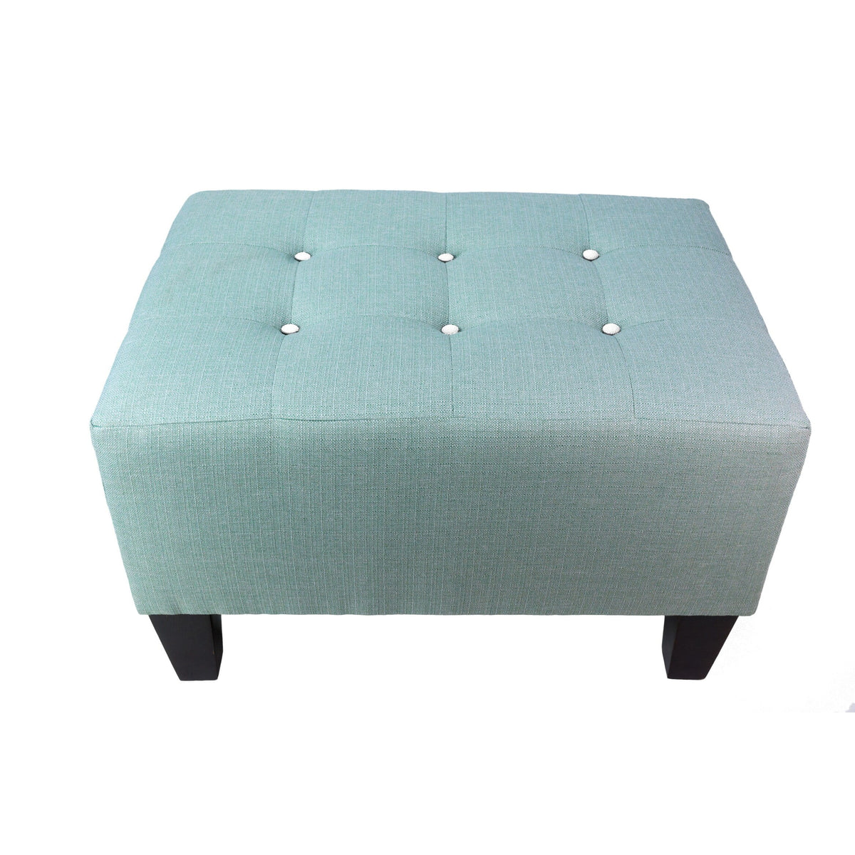 Sea Mist Button Tufted Upholstered Ottoman M502