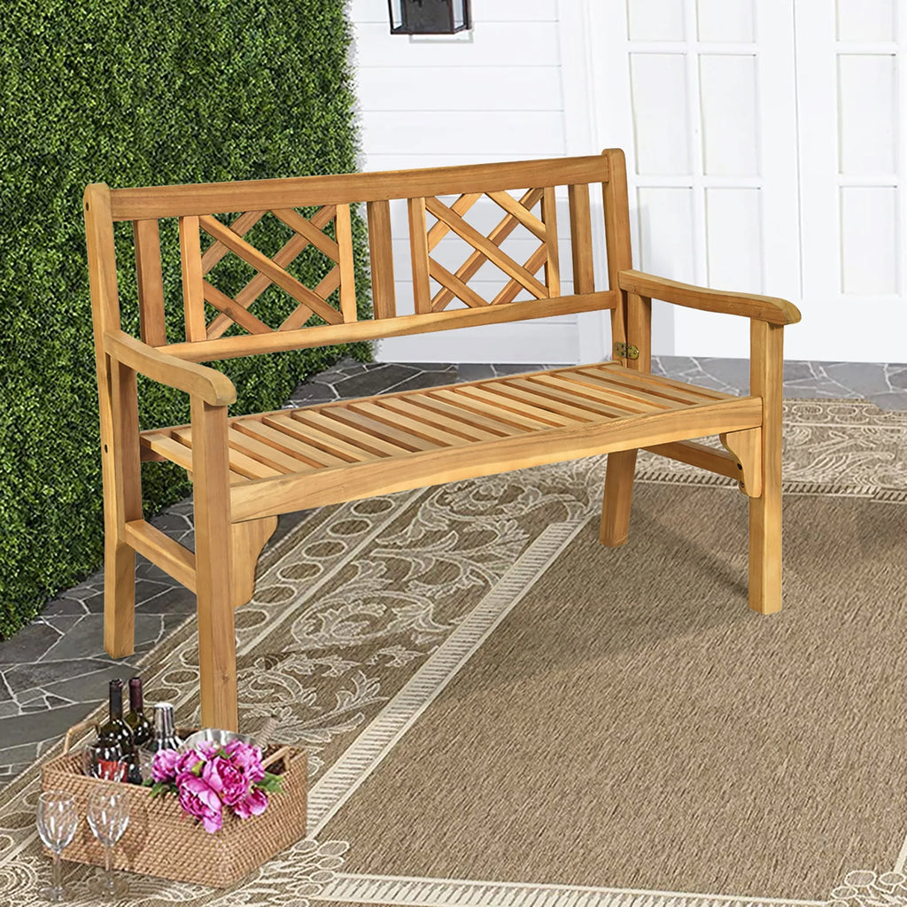 Solid Wood Folding Bench L5601
