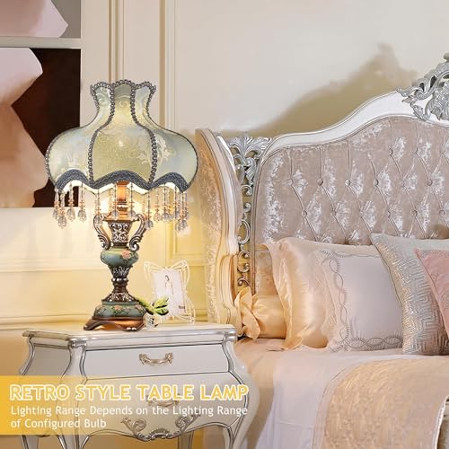 European Style Handmade Fabric Lampshade Table Lamp E66758