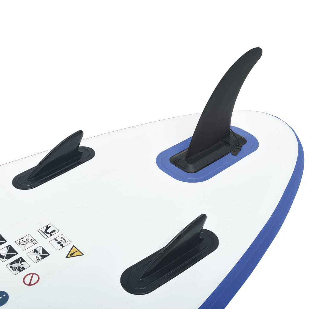 Blue and White Inflatable Paddleboard Set D5207