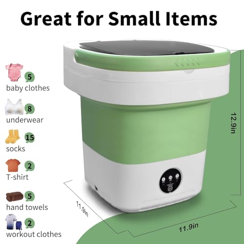 Portable 15L Foldable Mini Washing Machine with Spin Basket V209