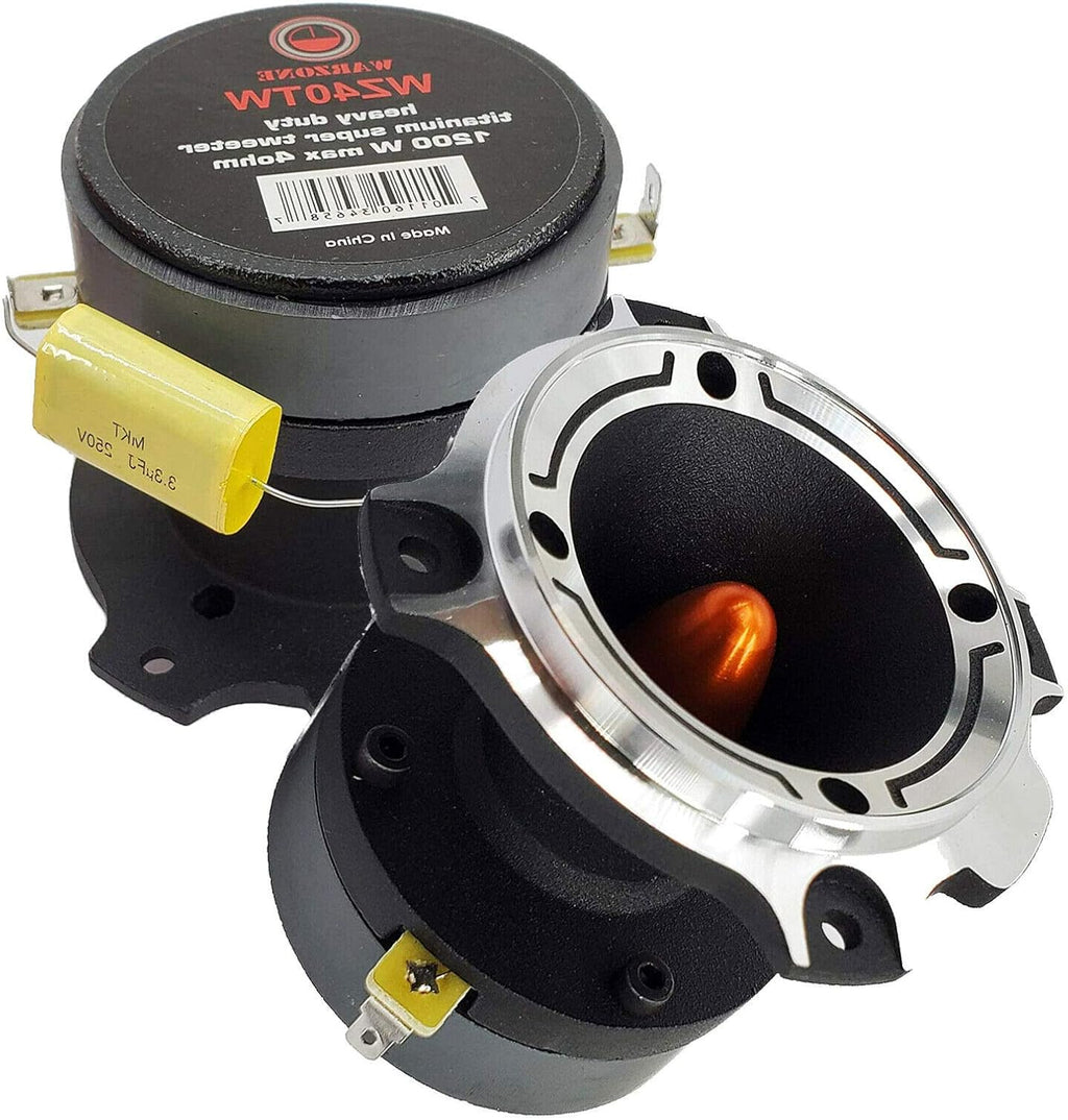 2400 Watts 4-Ohms Titanium Super Tweeter Loud Speaker with Aluminum Frame Pack of 2 N6741