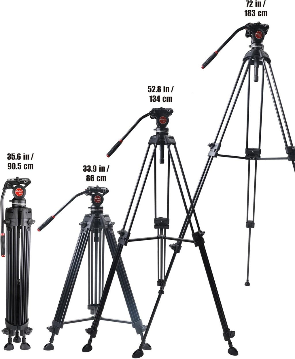 72 inch Aluminum Video Tripod with Fluid Head A49955