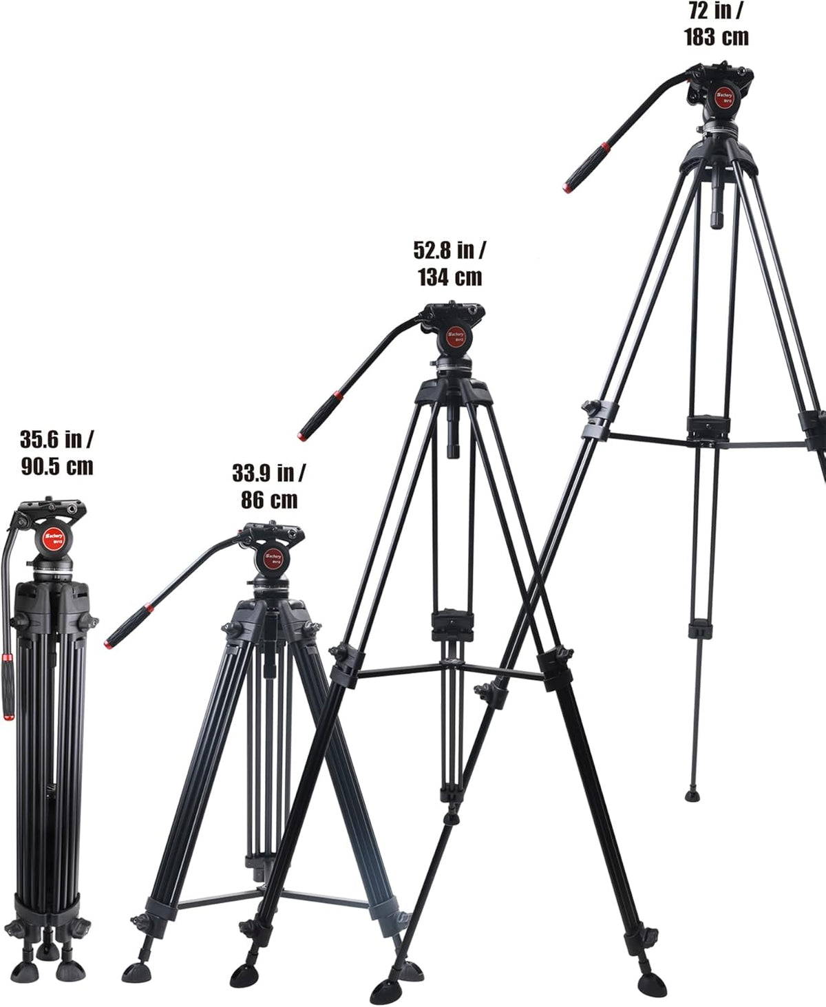 72 inch Aluminum Video Tripod with Fluid Head A49955