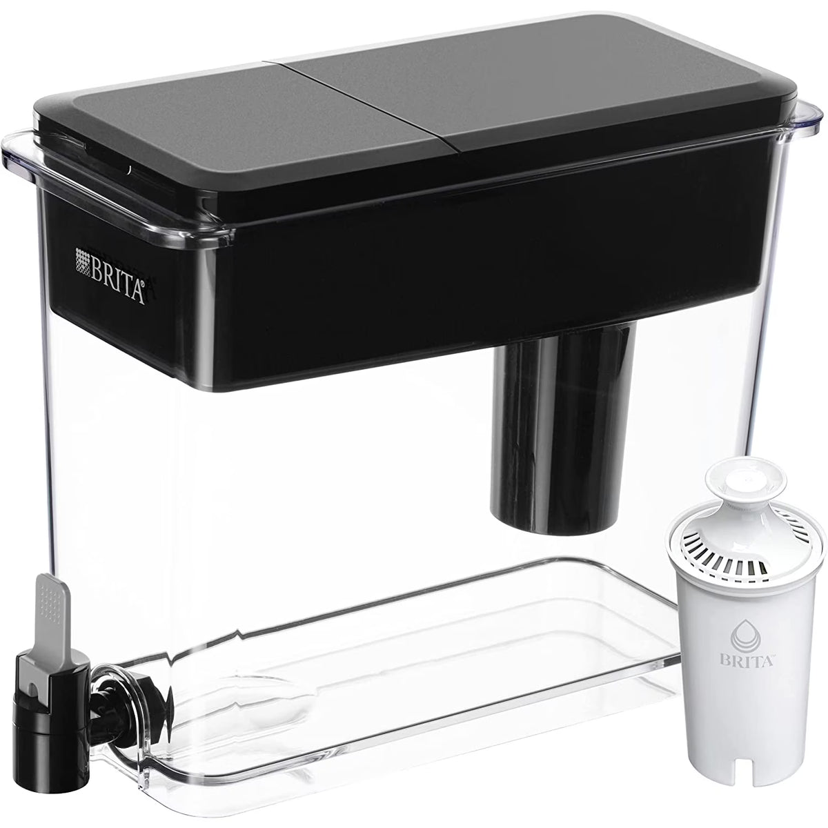Black BPA Free 27-Cup Water Filter Dispenser X29568