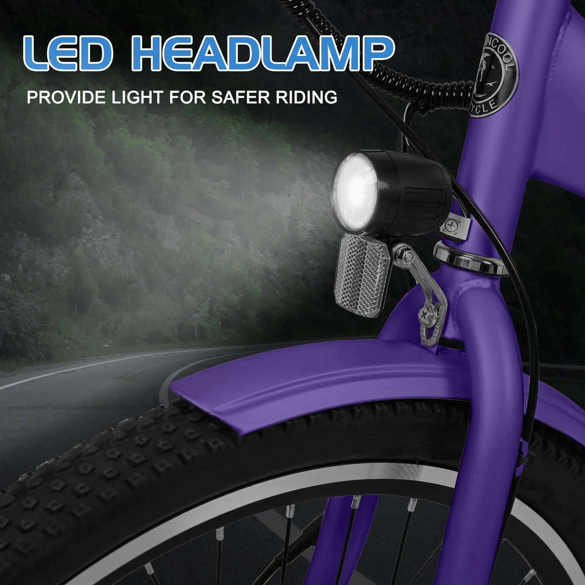 24'' 3 Wheel Electric Tricycle 500W 7-Speed K50324