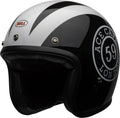 Gloss Black-White Motorcycle Helmet G13701