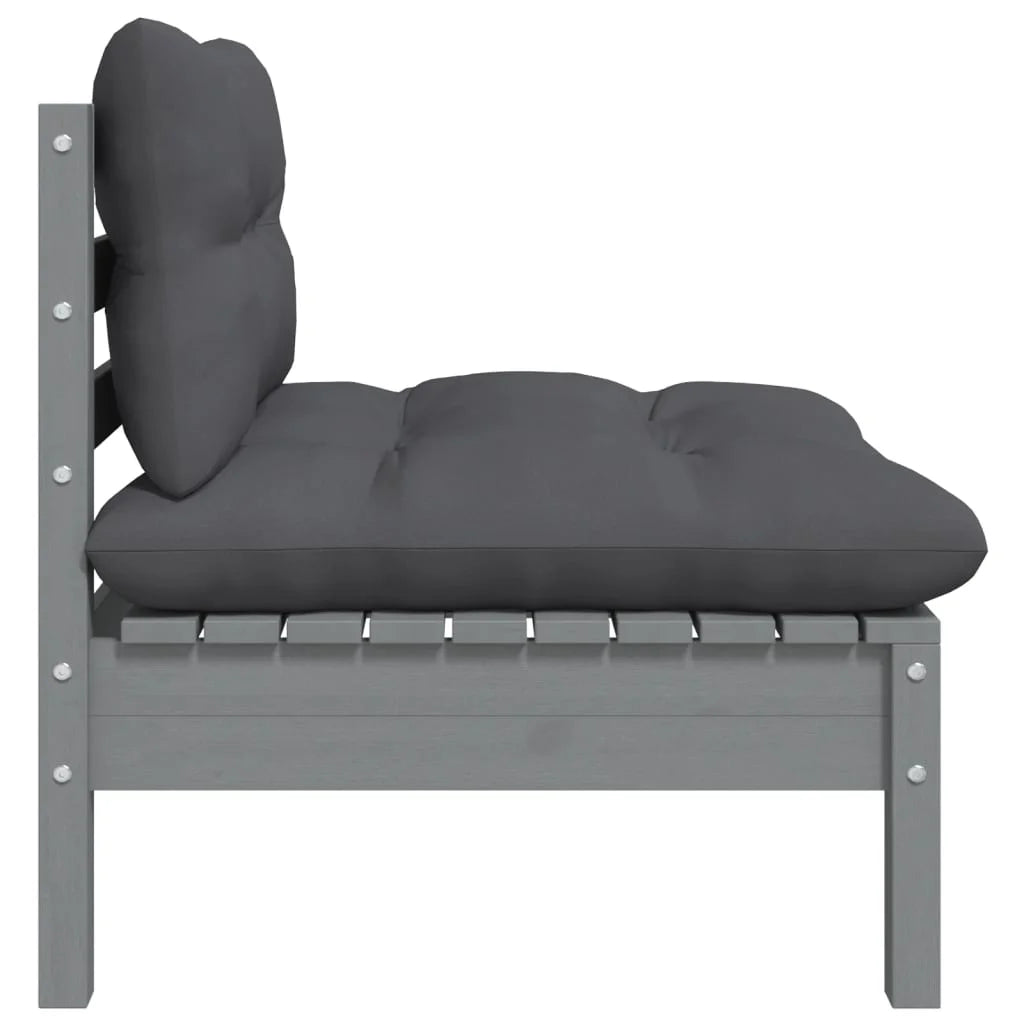 Gray Solid Pinewood Patio Sofa B130139