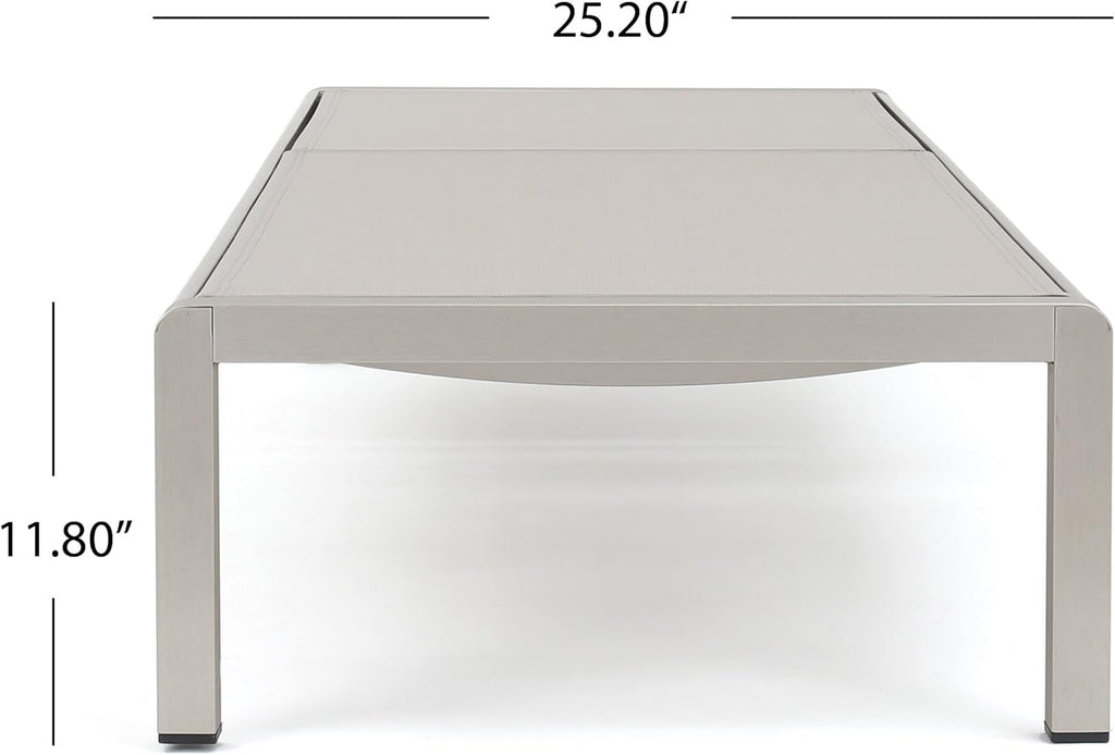 Grey Outdoor Mesh Chaise Lounges, 4-Pcs Set M283