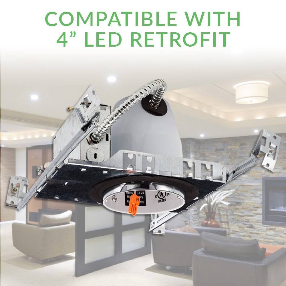 10 Pack 4x22 LED Can Recessed Light Housing I54165