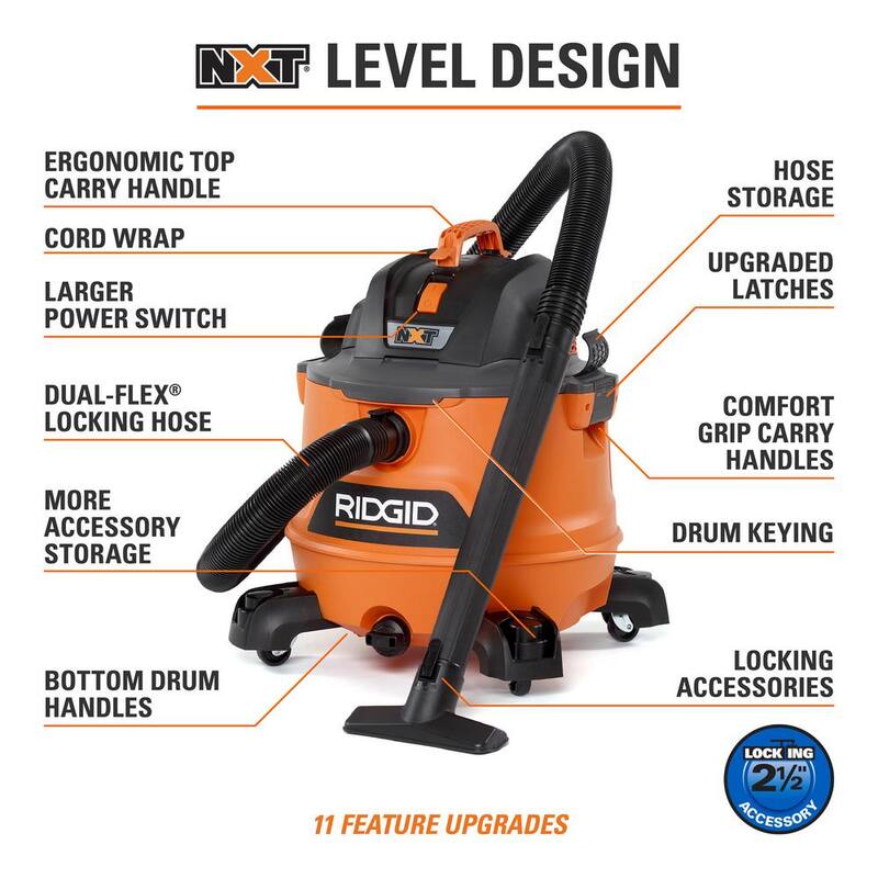 14 Gallon 6.0 Peak HP Wet/Dry Shop Vacuum with Filter and Hose C360607
