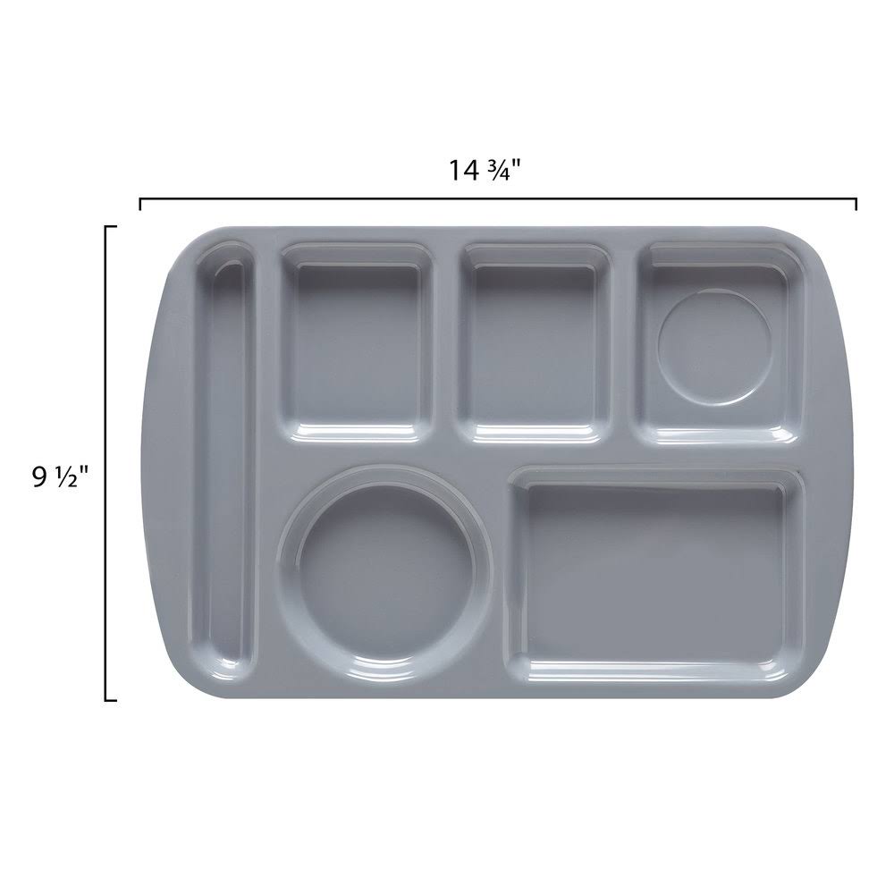 French Blue School Cafeteria Compartment Tray J91563