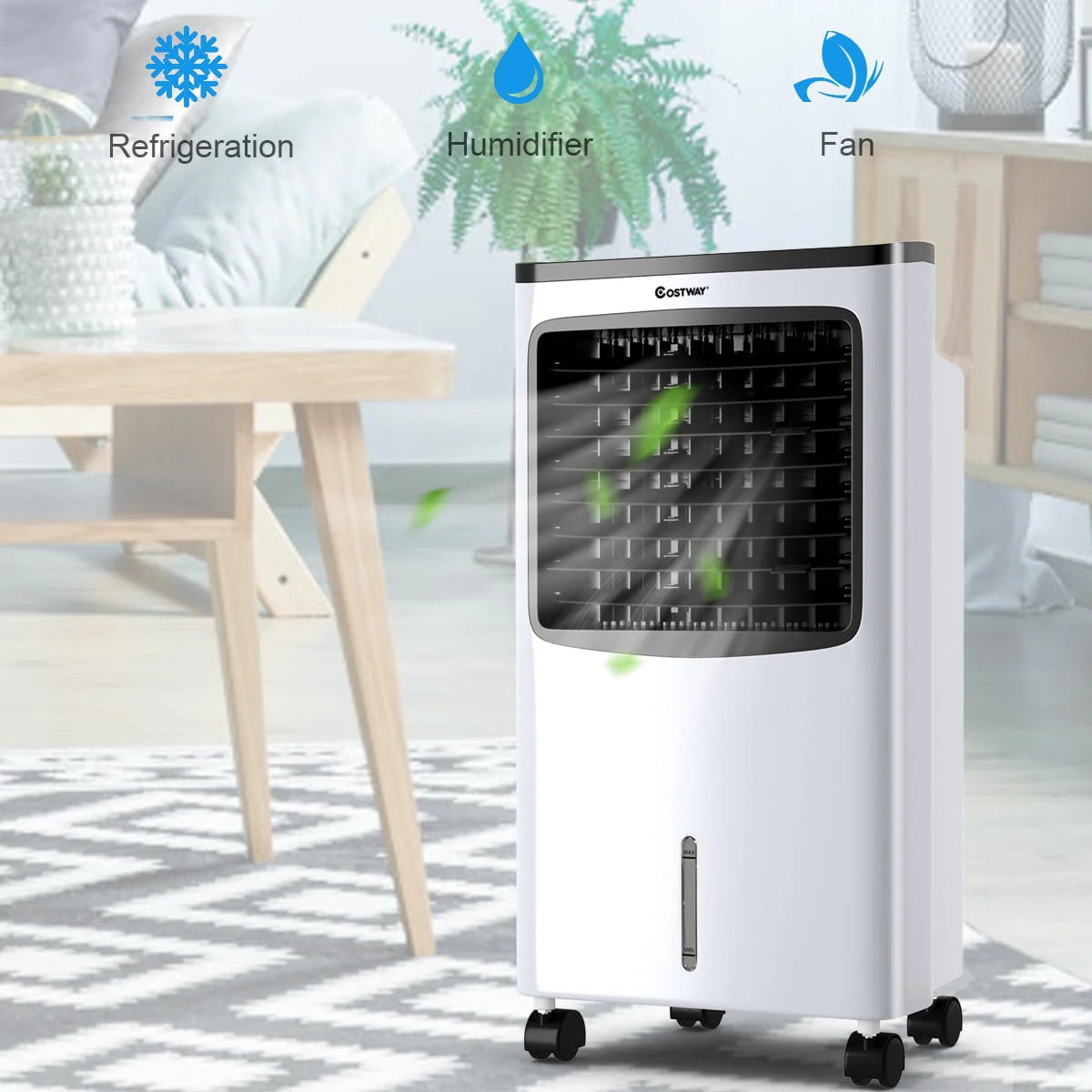 Portable Cooler Fan Humidify Anion Remote Control W965