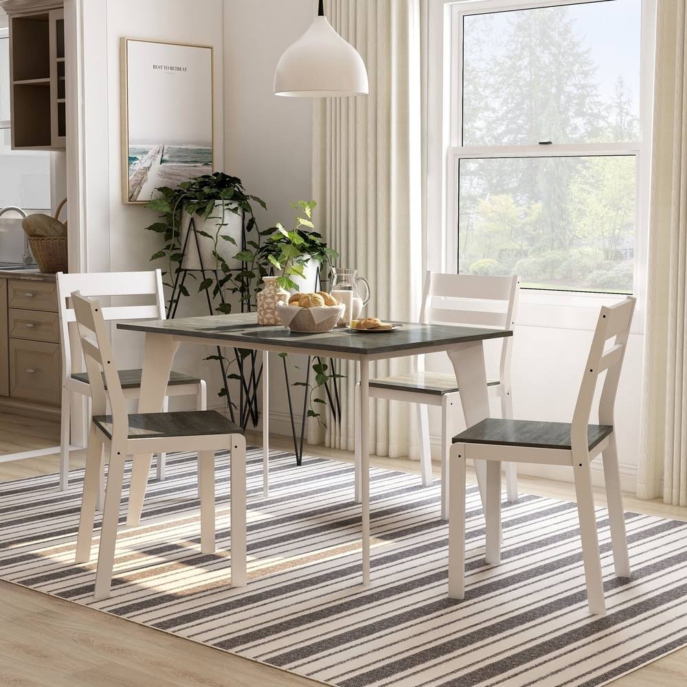 5-Piece Dining Table Set - Grey D4123