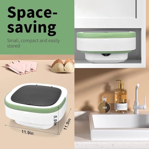Portable 15L Foldable Mini Washing Machine with Spin Basket V209