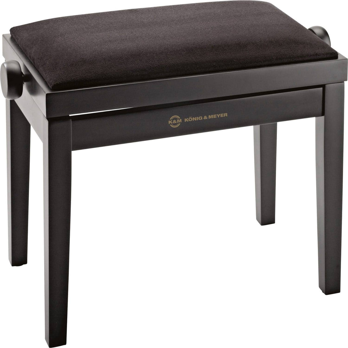 Black Matte Velvet Piano Bench P6312