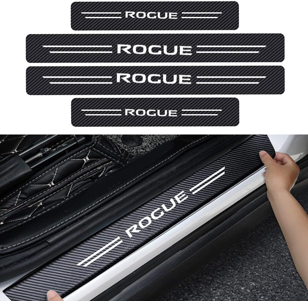 4PCS Carbon Fiber Door Sill Protector X80516