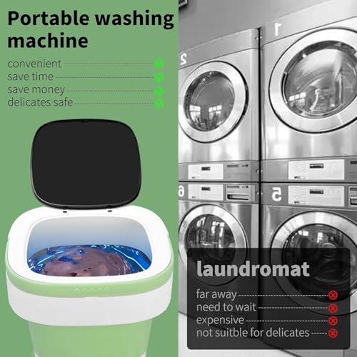 Portable 15L Foldable Mini Washing Machine with Spin Basket V209