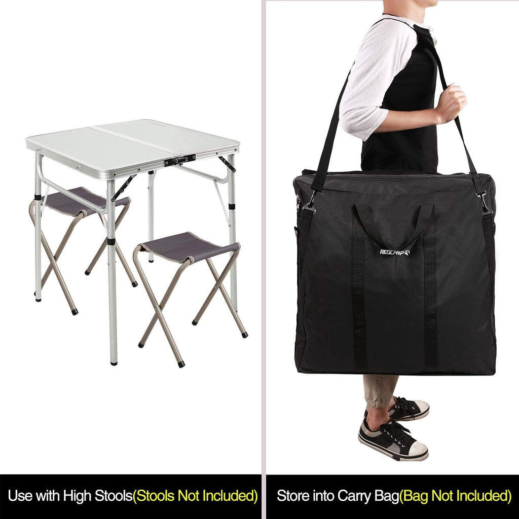 White 36 x 24 inch Aluminum Folding Camping Table L9064