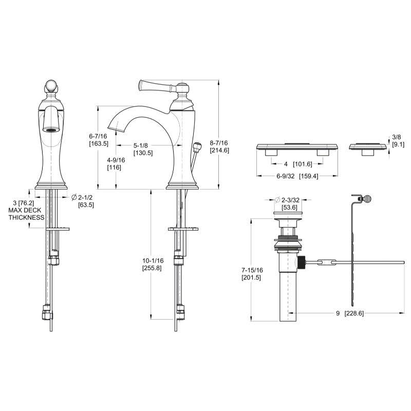 Tuscan Bronze Single Hole Bathroom Faucet F599