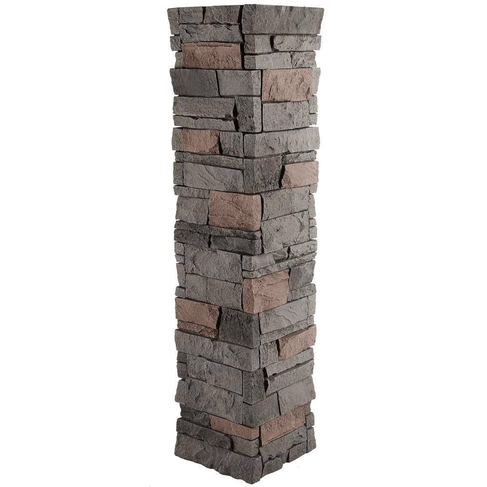 Coffee Faux Pillar Panel Siding P476