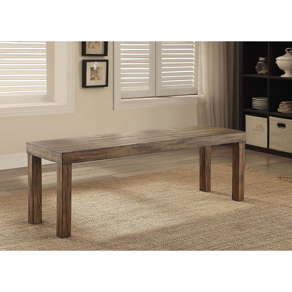 Rustic Oak Small Bench O3144
