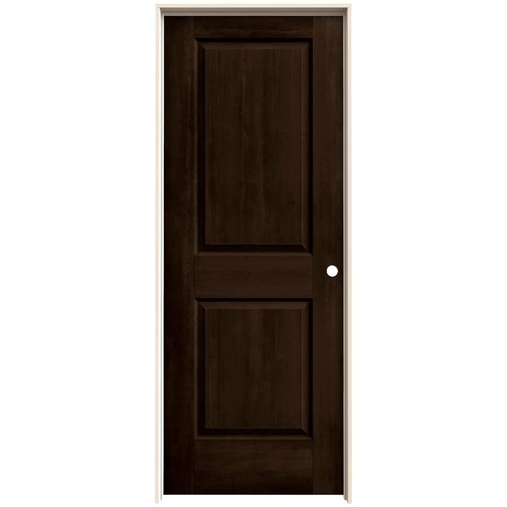 24 in. x 80 in. Espresso Stain Left-Hand Molded Composite MDF Single Prehung Interior Door W78233