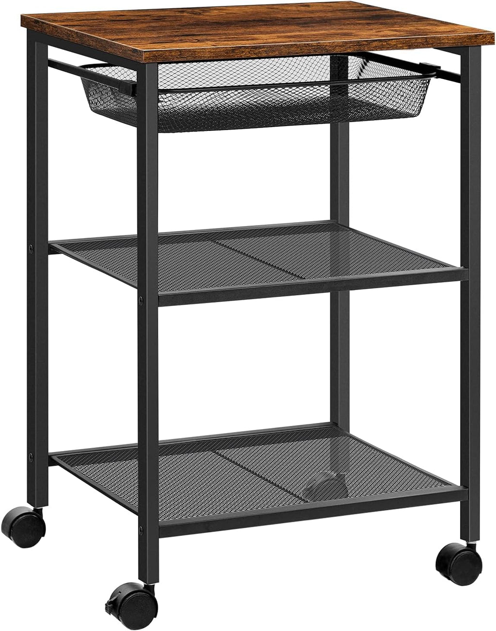 3-Tier Printer Cart with Storage Shelf and Wheels Y37352