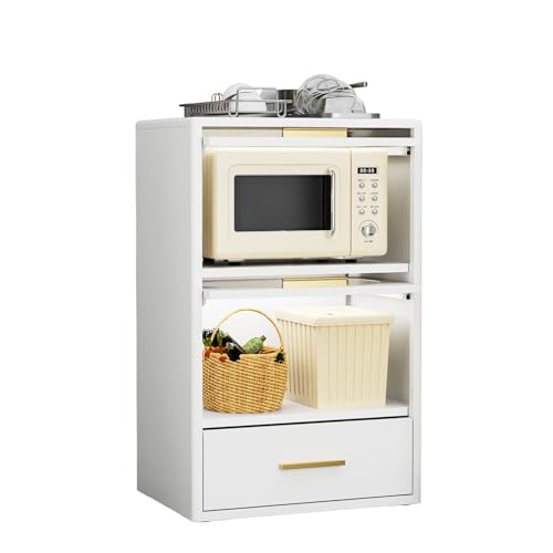 White Metal Kitchen Storage Cabinet with Clear Doors U452583